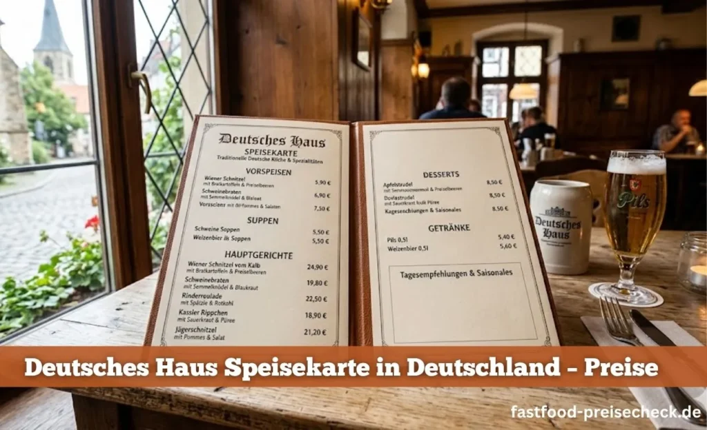 Deutsches Haus menu Preise in Deutschland